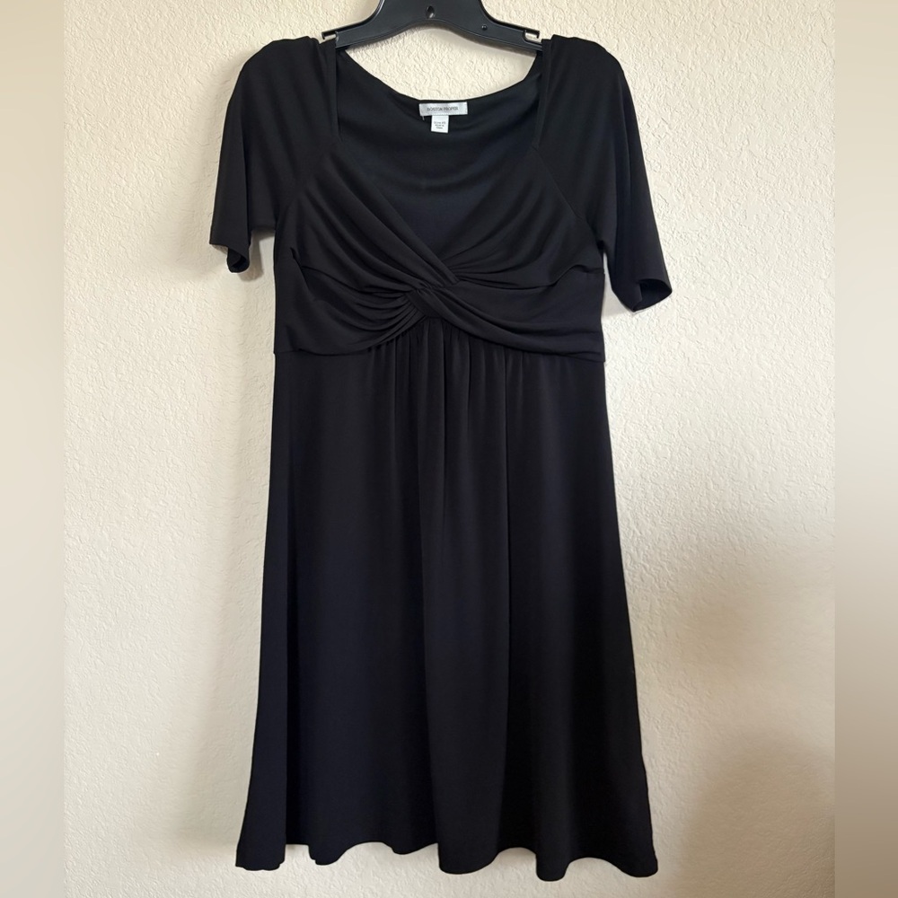 Boston Proper Black Midi Dress